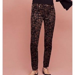 7 For All Mankind Floral Corduroy Jeans